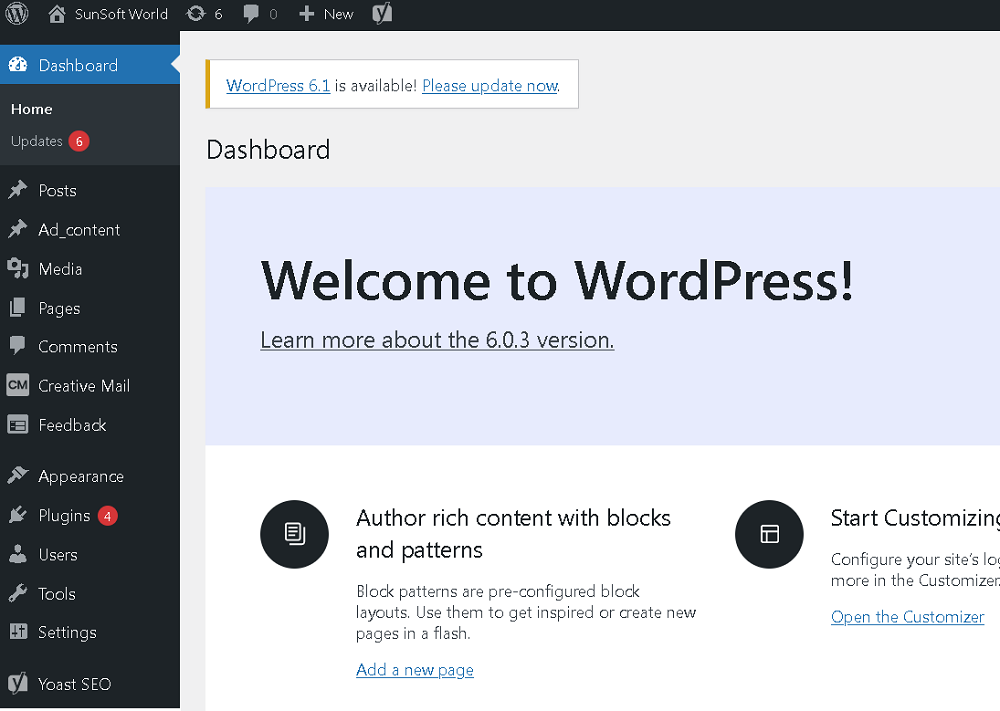 What is WordPress - WP dashboard